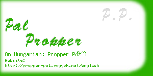 pal propper business card